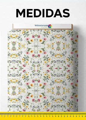 Tecido Microfibra Estampa Digital Floral 367 com 1,55m de Largura