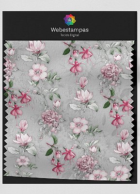 Tecido Microfibra Estampa Digital Floral 369 com 1,55m de Largura