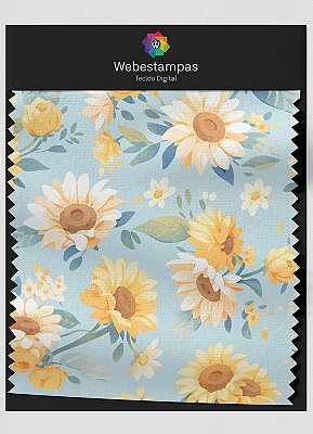 Tecido Microfibra Estampa Digital Floral 375 com 1,55m de Largura