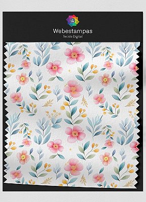 Tecido Microfibra Estampa Digital Floral 381 com 1,55m de Largura