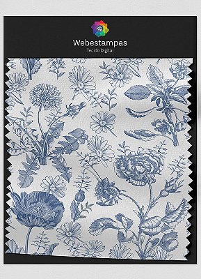 Tecido Microfibra Estampa Digital Floral 384 com 1,55m de Largura