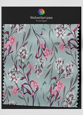 Tecido Microfibra Estampa Digital Floral 385 com 1,55m de Largura