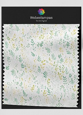 Tecido Micropercal Estampa Digital Folhas 23 com 1,55m de Largura