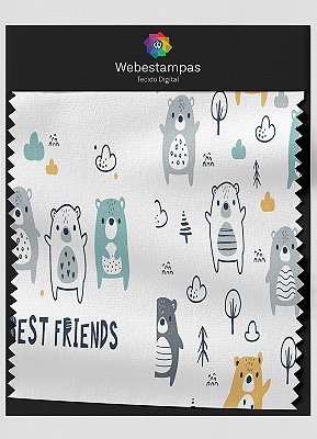 Tecido Tactel Estampa Digital Best Friends 1,55m de Largura
