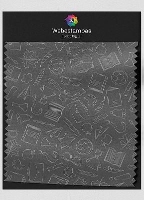 Tecido Helanca Estampa Digital Escolar 1,55m de Largura