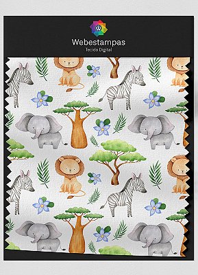 Tecido Oxford Estampa Digital Bichinhos Alegres 1,55m de Largura