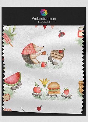 Tecido Oxford Estampa Digital Piquenique 1,55m de Largura