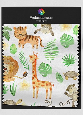 Tecido Oxford Estampa Digital Aquarela Savaninha 1,55m de Largura