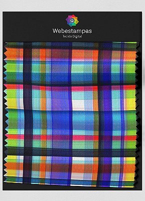 Tecido Oxford Estampa Digital Xadrez 1 com 1,55m de Largura