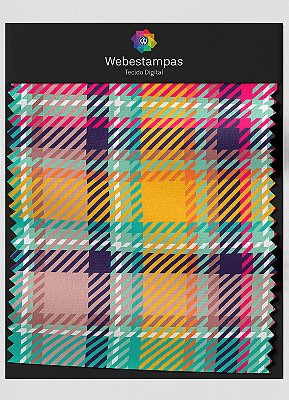 Tecido Oxford Estampa Digital Xadrez 10 com 1,55m de Largura