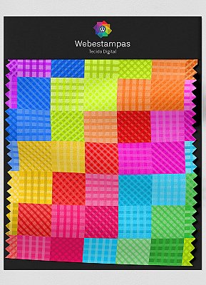 Tecido Oxford Estampa Digital Xadrez 2 com 1,55m de Largura