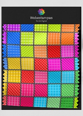 Tecido Oxford Estampa Digital Xadrez 3 com 1,55m de Largura