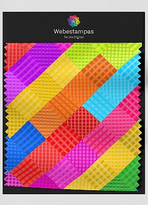 Tecido Oxford Estampa Digital Xadrez 4 com 1,55m de Largura