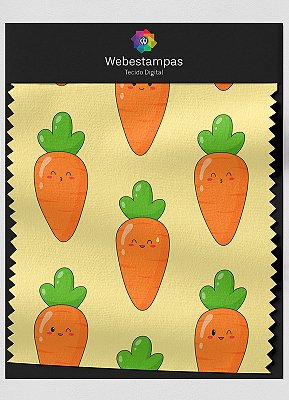 Tecido Oxford Estampa Digital Cenourinhas 1,55m de Largura