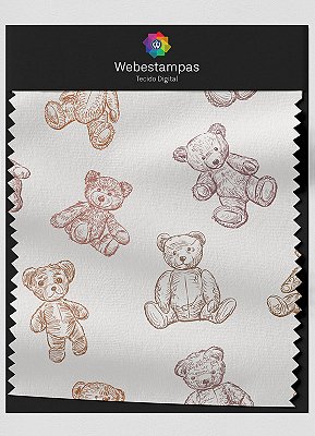 Tecido Oxford Estampa Digital Ursinho de Pelúcia 1,55m de Largura