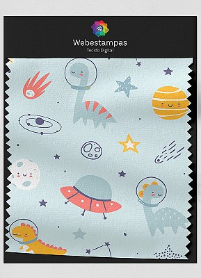 Tecido Oxford Estampa Digital Astrodinos 1,55m de Largura