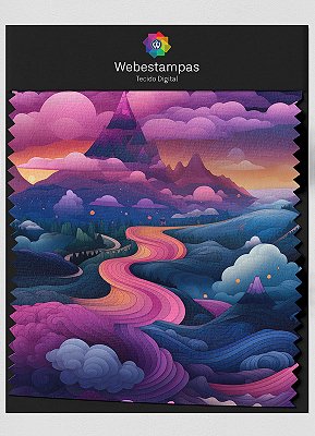 Tecido Oxford Estampa Digital Terra Mágica 1,55m de Largura