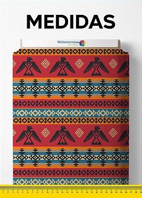 Tecido Velboa Estampa Digital Étnica 12 com 1,55m de Largura