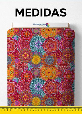 Tecido Velboa Estampa Digital Étnica 2 com 1,55m de Largura