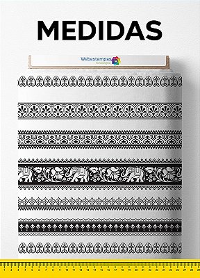 Tecido Velboa Estampa Digital Étnica 4 com 1,55m de Largura