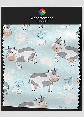 Tecido Veludo Estampa Digital Vaquinha 1,55m de Largura