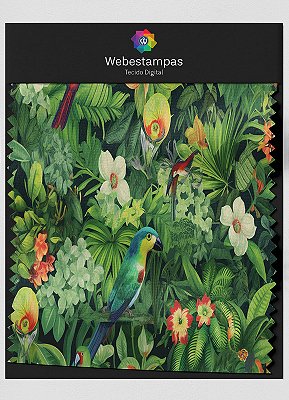 Tecido Veludo Estampa Digital Folhas 24 com 1,55m de Largura