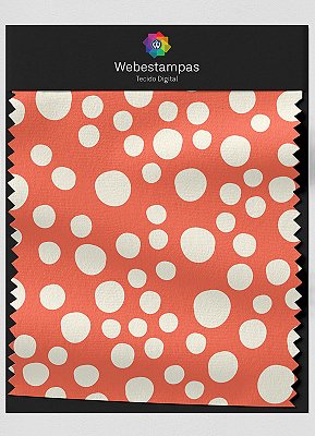 Tecido Veludo Estampa Digital Poá 2 com 1,55m de Largura
