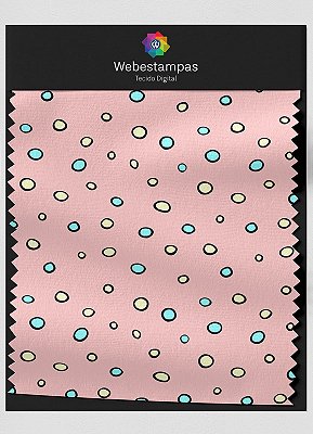 Tecido Veludo Estampa Digital Poá 4 com 1,55m de Largura