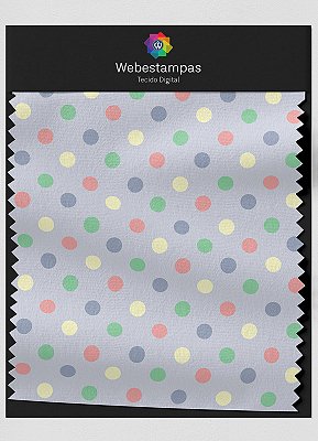 Tecido Veludo Estampa Digital Poá 5 com 1,55m de Largura