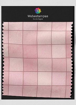 Tecido Veludo Estampa Digital Quadriculado 2 com 1,55m de Largura