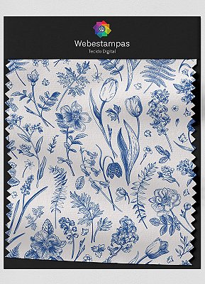 Tecido Veludo Estampa Digital Floral 307 com 1,55m de Largura