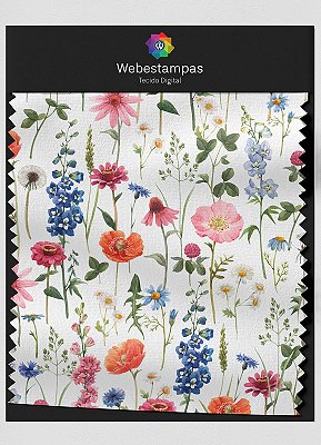 Tecido Veludo Estampa Digital Floral 310 com 1,55m de Largura