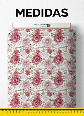 Tecido Veludo Estampa Digital Floral 330 com 1,55m de Largura