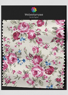 Tecido Veludo Estampa Digital Floral 344 com 1,55m de Largura