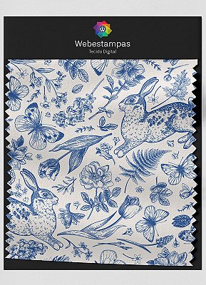 Tecido Veludo Estampa Digital Floral 350 com 1,55m de Largura