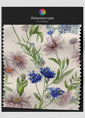 Tecido Veludo Estampa Digital Floral 358 com 1,55m de Largura