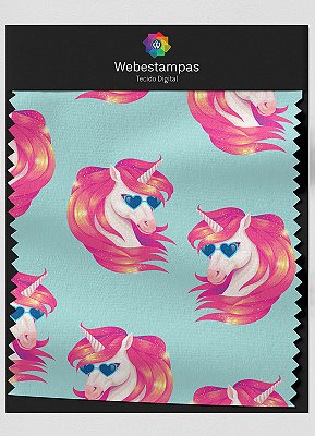 Tecido Veludo Estampa Digital Unicórnio 1,55m de Largura