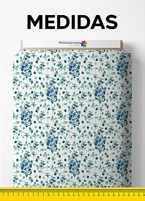 Tecido Cotton Estampa Digital Folhas 6 com 1,60m de Largura