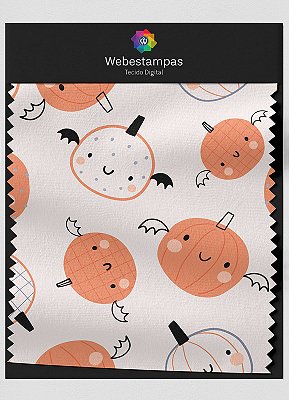 Tecido Percal 200 Fios Estampa Digital Pumpkins 1,50m de Largura