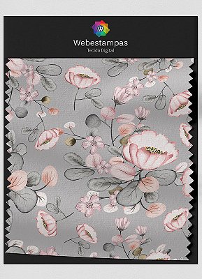 Tecido Suedine Estampa Digital Floral 303 com 1,60m de Largura