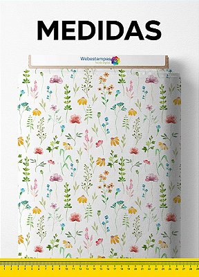 Tecido Tricoline Misto Estampa Digital Floral 361 com 1,50m de Largura