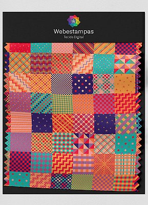 Tecido Tricoline Estampa Digital Patchwork 7 com 1,50m de Largura