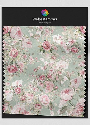 Tecido Tricoline Estampa Digital Floral 320 com 1,50m de Largura