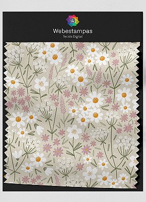 Tecido Tricoline Estampa Digital Floral 337 com 1,50m de Largura