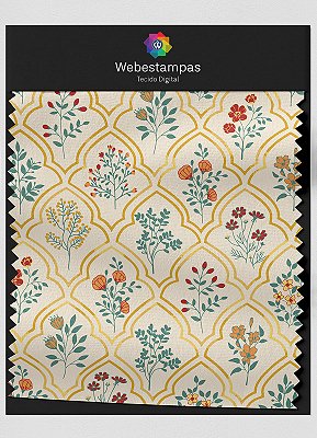 Tecido Tricoline Estampa Digital Floral 343 com 1,50m de Largura