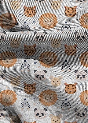 Tecido Blackout Estampa Digital Cute Animals 1,35m de Largura