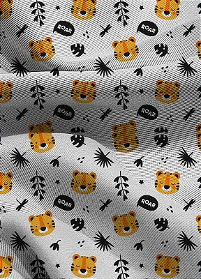 Tecido Blackout Estampa Digital Tiger 1,35m de Largura