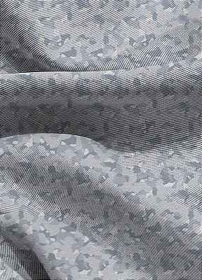 Tecido Blackout Estampa Digital Camuflagem Pequena Branco 1,35m de Largura