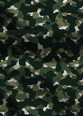 Tecido Blackout Estampa Digital Camuflagem Pequena Verde 1,35m de Largura