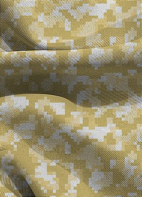 Tecido Blackout Estampa Digital Camuflado Pixel Amarelo 1,35m de Largura